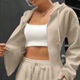 thumbnail image 4 of Timegard Womens Sets 2 Piece Sweatsuits Zip up Hooded Long Sleeve Jackets Drawstring Wide Leg Pants with Pockets Outfits, 4 of 6