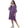 thumbnail image 4 of Moomaya Moss Georgette Printed Shrug Beach Cloth 3/4 Sleeve Cardigans For Women, 4 of 6