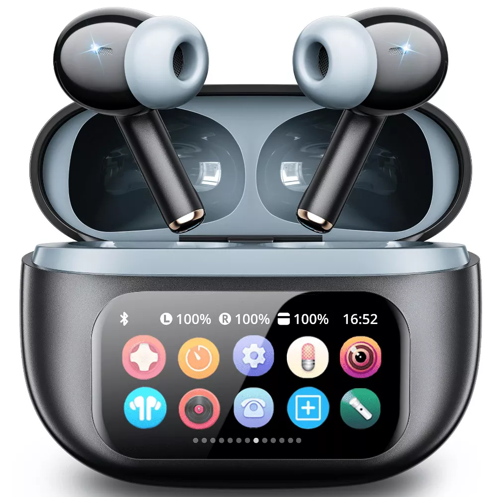 Refurbished VEATOOL G01 Wireless Earbuds with Smart Touch Control, ANC+ENC Noise Cancellation, 40H Stereo Deep Bass