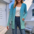 thumbnail image 2 of Gubotare Cardigans pour Femmes avec Poches, Décontractés, Légers, à devant Ouvert, Chandails Cardigan pour Femmes (Bleu Ciel,G), 2 of 8