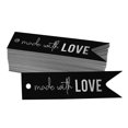 thumbnail image 1 of Inkdotpot Silver Foil Paper Hang Tags Made With Love Text Favor Tags 100 Pieces, 1 of 6