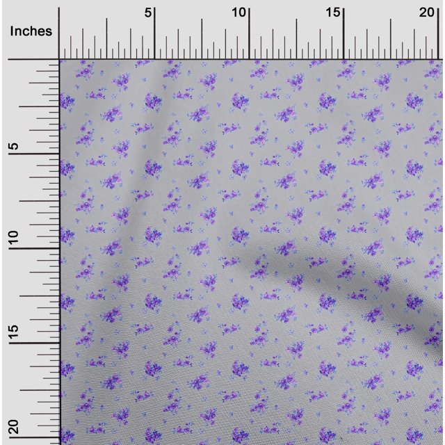 oneOone Polyester Lycra Fabric Leaves & Flower Floral Print Fabric by Yard 56 Inch Wide