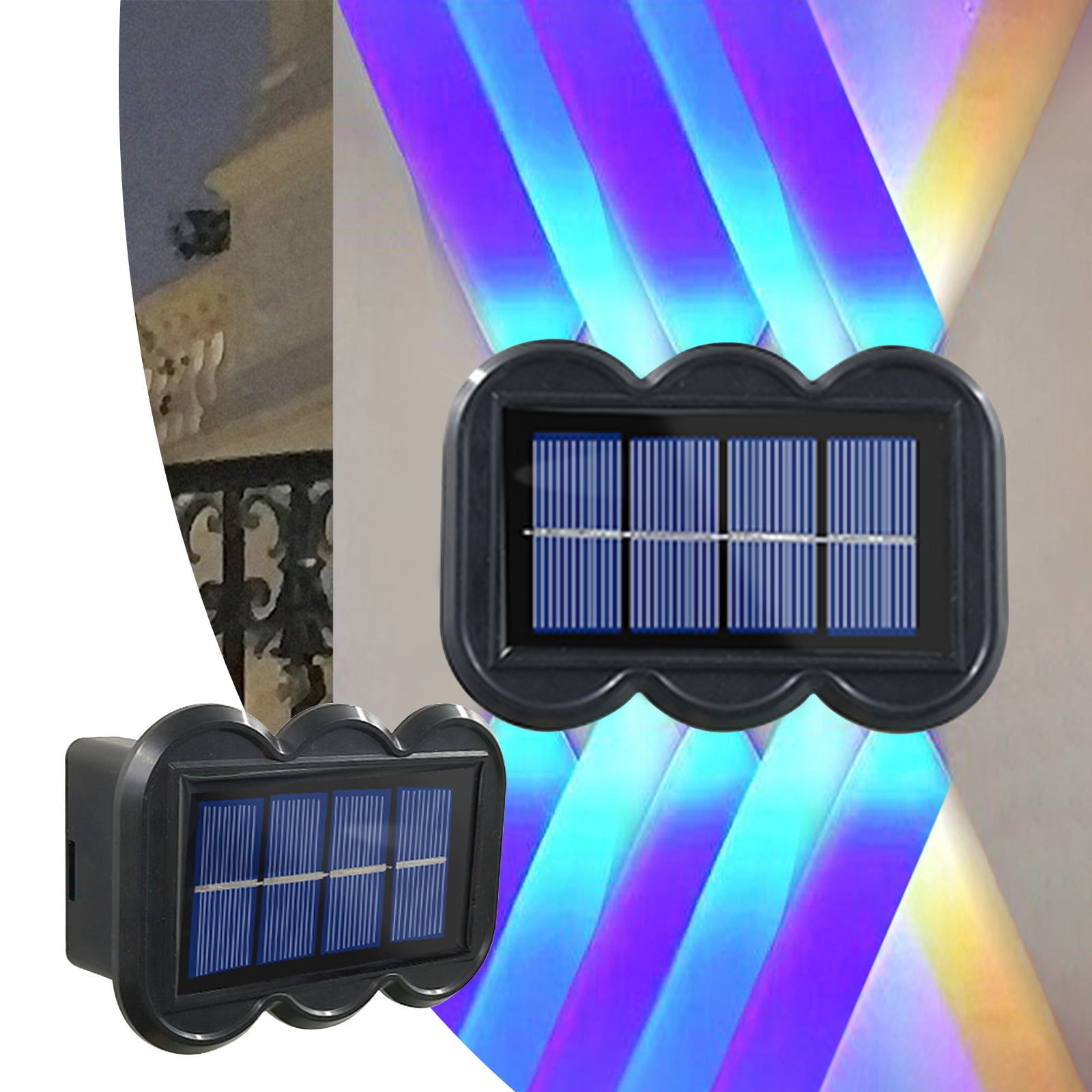 Aidoshy LED Outdoor Solar Lights, Land-scape Spotlights, Garden Lights, Wireless Solar Powered Outdoor Lights/Lighting For Yard, Walkway,Solar Street Lights Outdoor