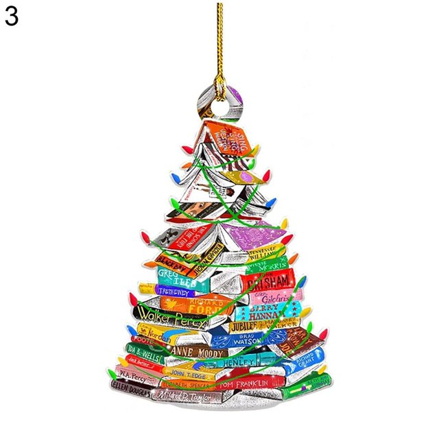 Hanging Pendant Merry Christmas Design Weaher Resistant Wooden Auto Crafts Tree Decoration Festival Gift