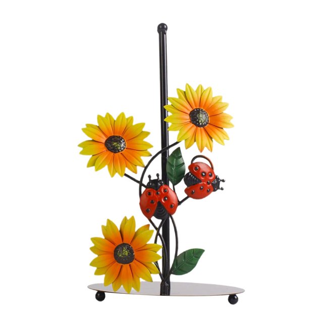 Piwvid Summer Spring Sunflower Paper Towel Holder Floral Kitchen Decor Flower Paper Holder Stand Home Decorations Tissue Holder Farmhouse Towel Stand for Countertop