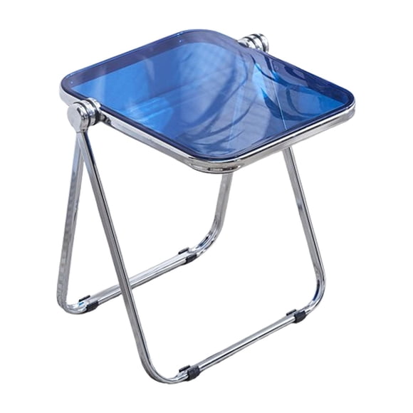 Luzkey Folding TV Tray Table, Industrial Snack Tables, Portable Dining Tray for Bed, Foldable Bedroom Serving Tray for TV Dining Tray on The blue