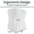 thumbnail image 5 of Xtra-Comfort Memory Foam Knee Pillow for Side Sleepers - Orthepedic Sciatica Back Under Leg Hip and Joint Support - Pregnancy and Maternity, 5 of 5