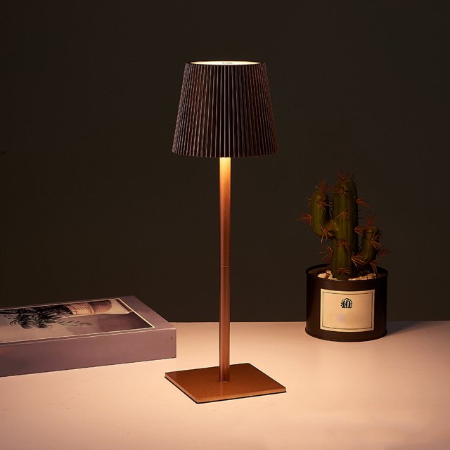 LED Cordless Table Lamp 3600mAh Rechargeable Battery, 3 Color Stepless Dimming, Portable Bedside Lamp For Bars, Bedroom, Restaurants, Reading