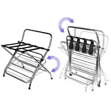 USTECH 2-Shelf High Back Luggage Rack