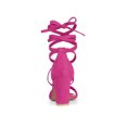thumbnail image 2 of BLISSFUL STEP Women's Solid Color Strap Block Heel Lace up Sandals, 2 of 7