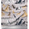 thumbnail image 1 of Soimoi Gray Rayon Fabric Mix Dog Print Sewing Fabric Yard 42 Inch Wide, 1 of 3