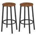 thumbnail image 1 of HOOBRO Bar Stools, Set of 2 Bar Chairs, Kitchen Round Height Stools with Footrest, Breakfast Bar Stools, Sturdy Steel Frame, for, 1 of 9