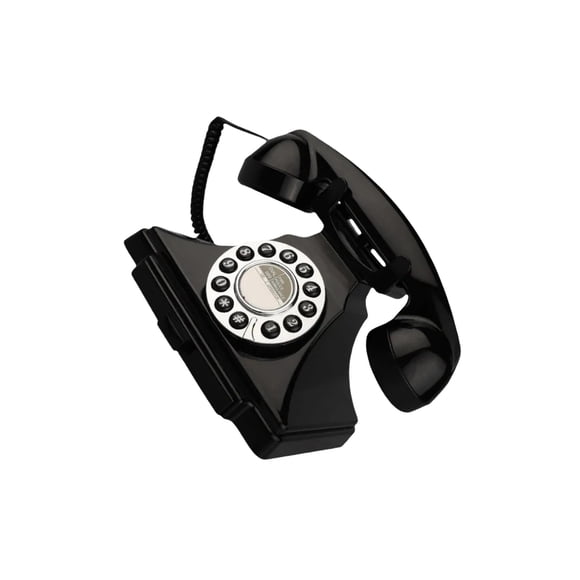 relayinert Audio Guest Book Phone Desk Telephone Model for Desk Confessions Baby Shower Black Black 22.5x16.4x18cm