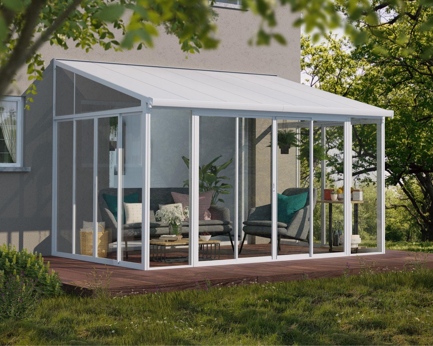 CANOPIA par PALRAM SanRemo Solarium, enceinte de patio et solarium 10 pi x - Blanc