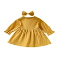 thumbnail image 2 of Robe à Manches Longues pour Bébé Fille, Robe de Princesse pour Fête avec Bandeau, Tenue, 2 of 6