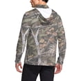 thumbnail image 4 of Chandail à Capuchon Rafraîchissant pour Hommes Unisexe à Imprimé Camouflage, Couvre-Visage et Protection Solaire UPF, Haut à Manches Longues Coupe Raglan avec Tissu Ultraléger Qui Évacue l'Humidité, Capuche Ajustable pour Aventures d'Été Style Décontracté Sportif, 4 of 9
