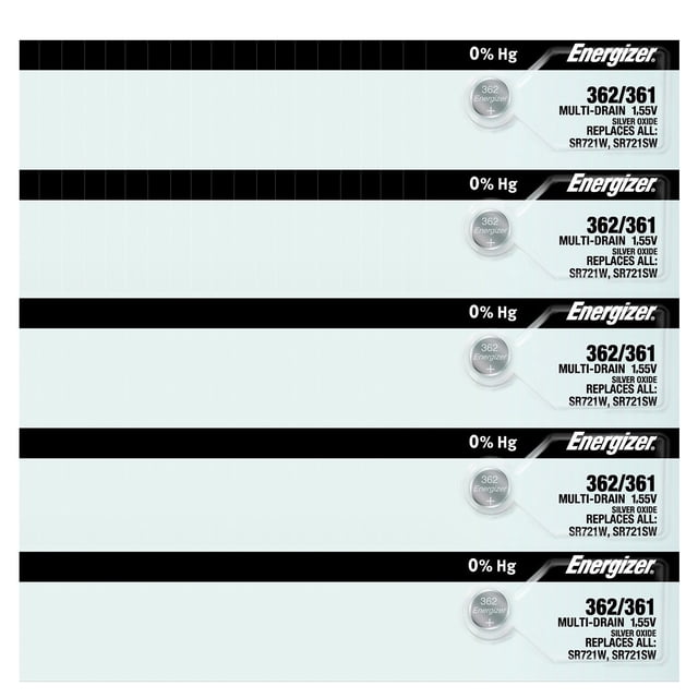 Energizer 362/361 SR721/W/SW Silver Oxide Watch Battery (100 Pack)