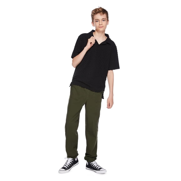 Jackson Boys' Short Sleeve Split V-Neck Polo Shirt