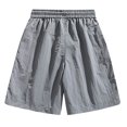 thumbnail image 4 of BADHUB Summer Savings Clearance! Drawstring Cargo Shorts for Men Color Block Elastic Waist Work Shorts Lightweight Zipper Multi Pocket Shorts Gray XXXXL, 4 of 4
