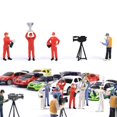 thumbnail image 2 of Milaget 5pcs 1/64 Model Painted Race Car Driver Figures/People Diorama Scenario Set as described, 2 of 9