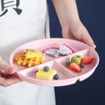 thumbnail image 4 of YAOMOBB Assiettes Compartimentées Épaissies Contrôle des Portions Assiettes Compartimentées pour le Souper Compatibles Micro-Ondes Réutilisables Assiettes de Pique-Nique, 4 of 5