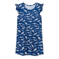 thumbnail image 1 of MIASHUI Robe de Princesse à Manches à Volants pour Tout-Petites Filles Pyjama pour Filles Nuisette Tenue de Nuit, Marine, 11-12 Ans, 1 of 2