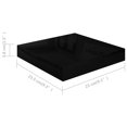 thumbnail image 4 of vidaXL Floating Wall Shelf High Gloss Black 23x23.5x3.8 cm MDF, 4 of 4