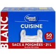 thumbnail image 3 of Great Value Rack Handle Kitchen Garbage Bags, 21L , 50bags, 3 of 4