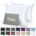 thumbnail image 1 of Bare Home Satin Pillowcase Set - Luxury Pillowcases - Soft and Smooth - Breathable - Zipper Closure - Standard, White, 1 of 8