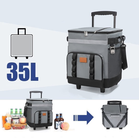 Sales Today Clearance! Telescopic Handle Ice Bag For Outdoor Picnic Large Capacity Rolling Cooler With Wheels Portable Insulated Box For Car Use Deals of The Day Clearance!