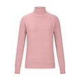 thumbnail image 3 of Chbgutlmr Chandails pour Femmes Raglan à Manches Longues Col Montant Ample Décontracté Chandail à Enfiler Automne Hiver Col Roulé Hauts Chandail, 3 of 6