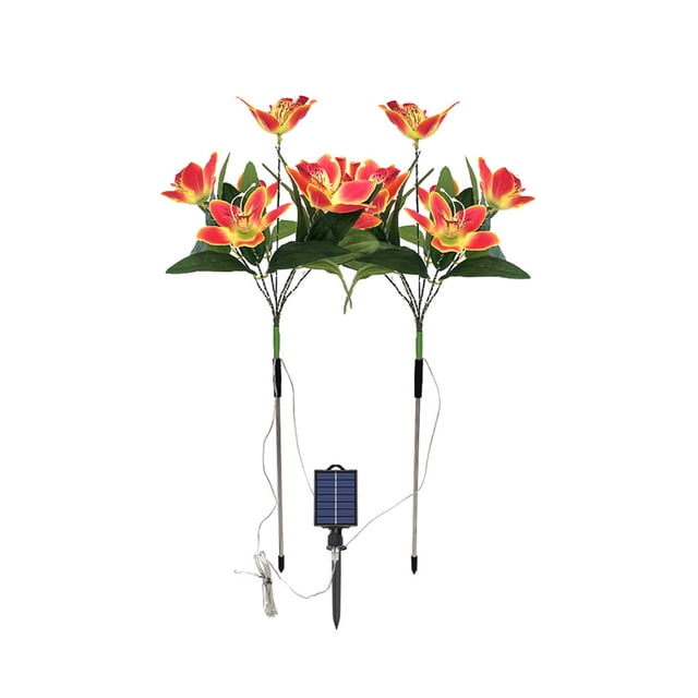 TIMIFIS Decorative Lights Solar Flower Lights Outdoor, Solar Flowers Garden Decorative Lights LED Stake Lights Auto On/Off Bright up to 8 Hrs Lighting & Ceiling