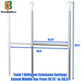 thumbnail image 3 of Decobrothers Adjustable Hanging Closet Rod, Chrome, 3 of 5