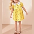 thumbnail image 2 of Robes pour Tout-Petites Filles Dentelle Été Manches Courtes à Étages Évasée Midi Décontractée Robe Fille Taille 4-5T, 2 of 6