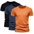 thumbnail image 1 of Besolor 3 Pack Men's Summer Shirts Big and Talls Short Sleeve Basic Tees Round Neck Athletic Workout Tee Tops, 1 of 6