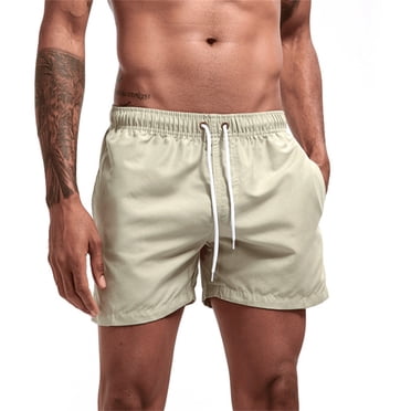 Pisexur Maillots de Bain pour Hommes Shorts de Planche de Natation avec Poche Cargo, Maillots de Bain pour Hommes Unis à Séchage Rapide Shorts de Plage avec Doublure en Maille