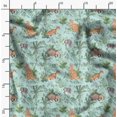 thumbnail image 2 of Soimoi Green Modal Satin Fabric Animals Jungle Printed Craft Fabric by the Yard 42 Inch Wide, 2 of 6