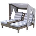 thumbnail image 1 of Double Chaise Lounge with Cup Holders - Gray, 1 of 9