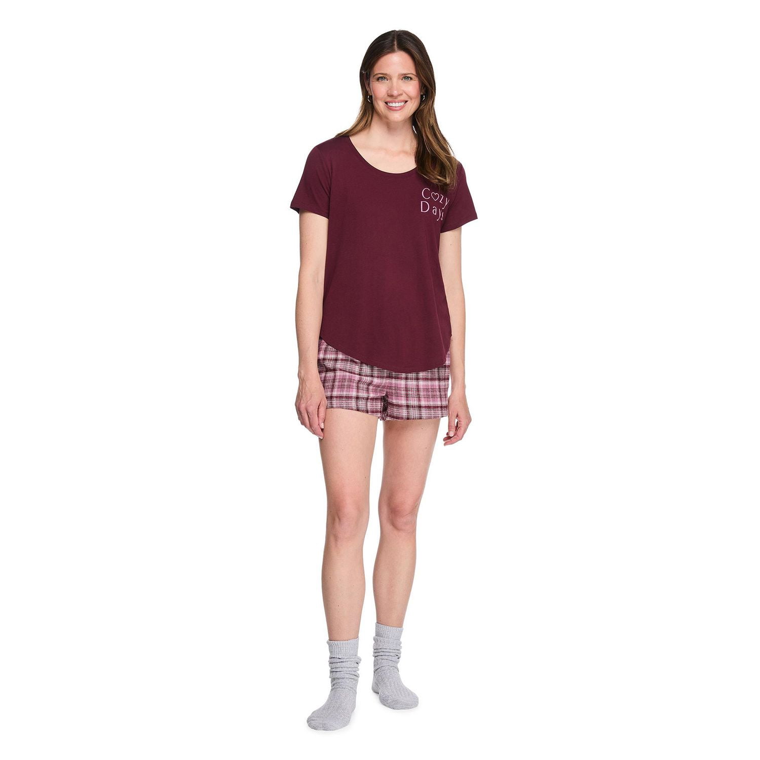 T-shirt de nuit avec encolure dégagée George pour femmes