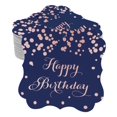 thumbnail image 1 of Inkdotpot Pack Of 100 Real Rose Gold Foil Bracket Shape Paper Tags Happy Birthday Favor Hang Tags, 1 of 1