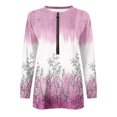 thumbnail image 5 of Chandails à Capuchon Mode pour Femmes 2023 Hauts Automne Manches Longues Chandail Ample Chemise Chic Décontractée Chandails à Col Rond pour Dames Rabais de 50 % Liquidation Costumes d'Halloween/Noël, 5 of 5