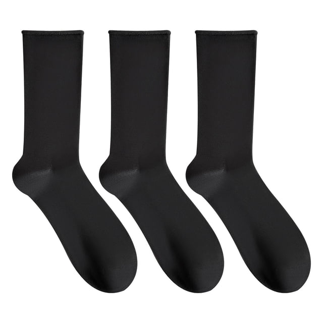 Secret® Bamboo Roll Top Crew Socks 3pk