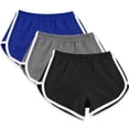 thumbnail image 2 of Timegard 3pc Womens Yoga Short Elastic Waisted Summer Athletic Running Active Sports Shorts Sweatshorts, 2 of 7