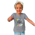 thumbnail image 4 of Penkiiy T-Shirts de Pâques pour Enfants Garçons Filles Mode Pâques Mignon Fleur Œufs de Pâques Imprimé Col Rond Manches Courtes 7 Ans Gris, 4 of 4