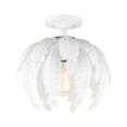 thumbnail image 1 of Livex Acanthus 46231-60 Antique White 1-Light 12.63" Semi Flush Ceiling Light, 1 of 2