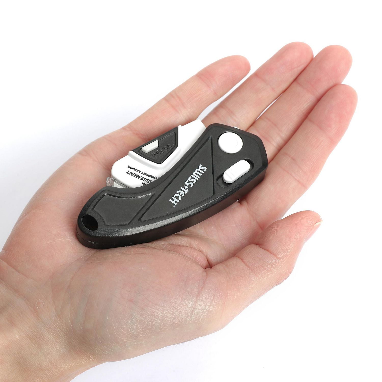 Couteau utilitaire pliant Swiss Tech, EDC pliable taille compacte, mécanisme de libération rapide