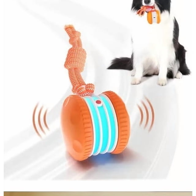 Rope Dog Toys, Usavan Interactive Jumping Ball with Motion Sensor, Durable Teasing Toy for Large Small Dogs to Chase Play Exercise