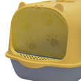 thumbnail image 4 of GROWTH TANK Enclosed Cat Toilet Portable Detachable Kitty Litter Tray Easy Cleaning Reusable Yellow Gray, 4 of 9