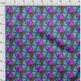 thumbnail image 4 of oneOone Tissu Polyester Spandex Violet Texture Géométrique Tropicale Tissu pour Robe Tissu Imprimé au Mètre 56 Pouces de Large, 4 of 4