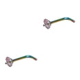 thumbnail image 3 of VONKY Nose Stud Piercing Pin Stylish Body Jewelry Gifts Noses Rings Dressing Adorn Fashion Decor Accessory Facial Decoration Colorful 2Set, 3 of 6
